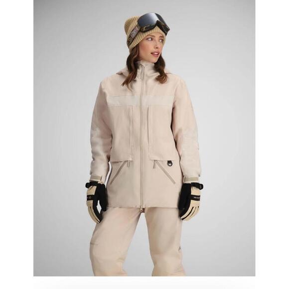 NWT Obermeyer Womens OFF GRID Jacket Cement Size XL - Picture 4 of 5